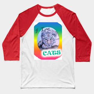 I love cats! Baseball T-Shirt